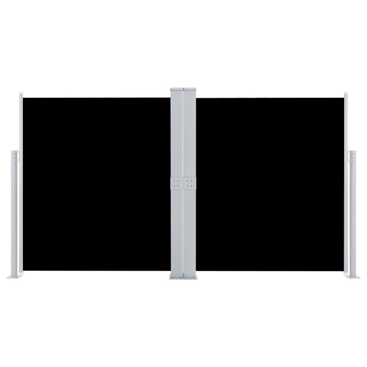 sammenrullelig sidemarkise 140 x 600 cm sort