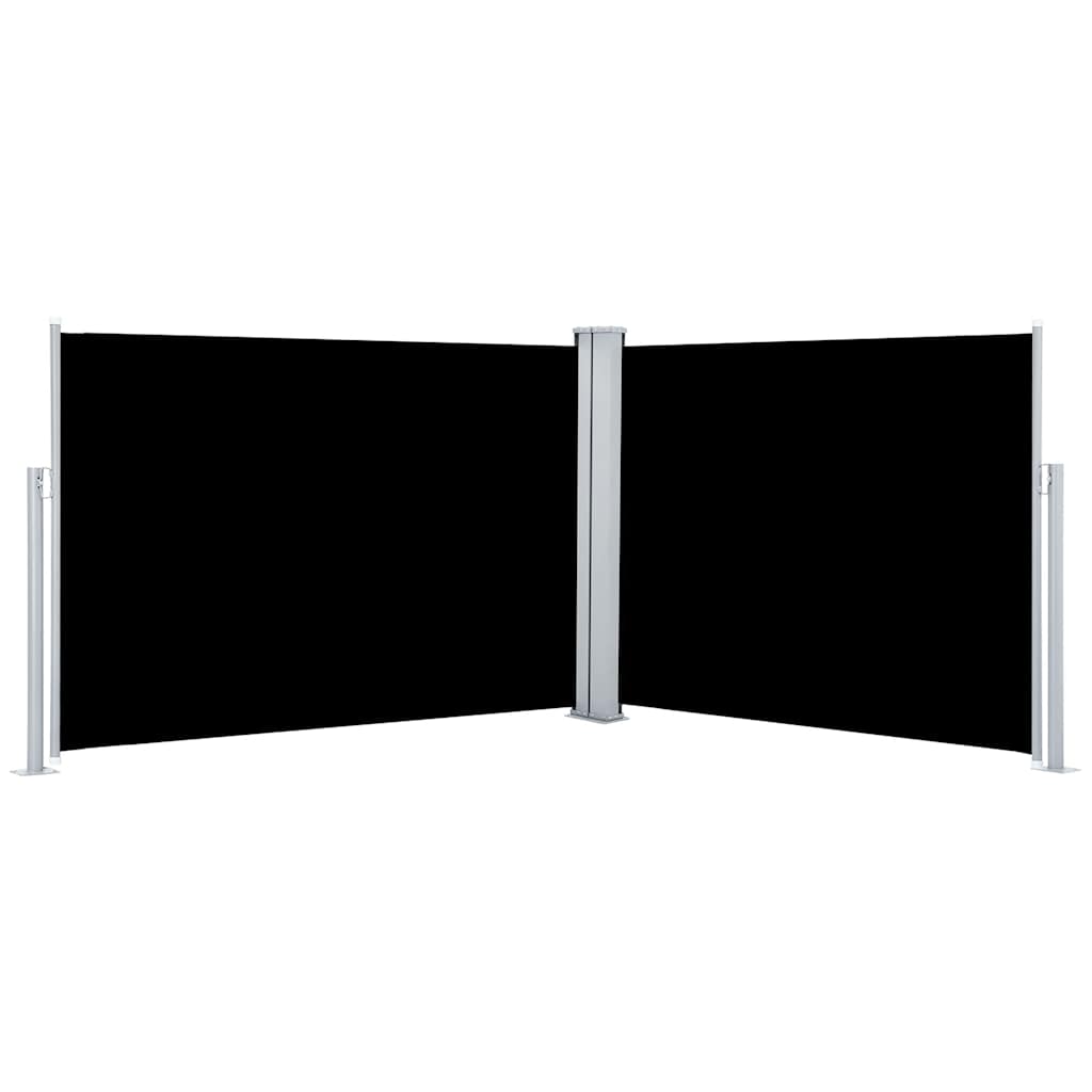 sammenrullelig sidemarkise 120 x 1000 cm sort
