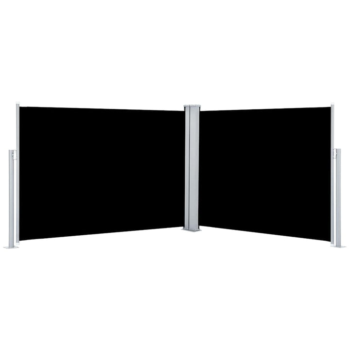 sammenrullelig sidemarkise 120 x 1000 cm sort