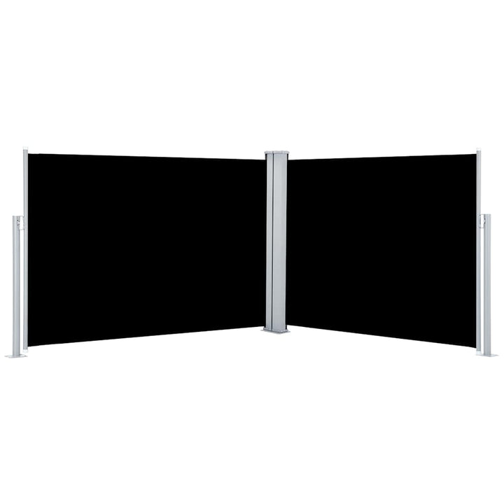 sammenrullelig sidemarkise 120 x 1000 cm sort