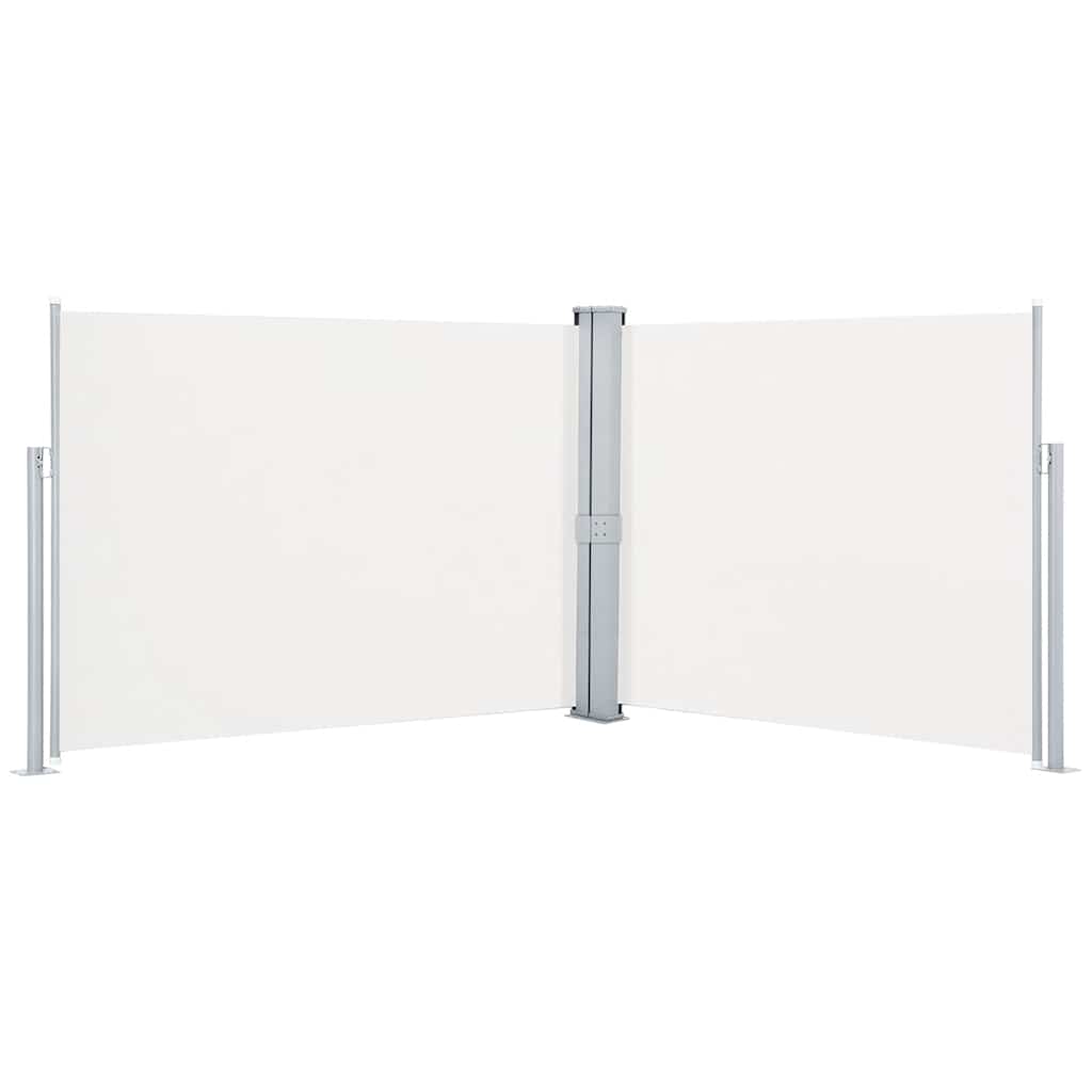 sammenrullelig sidemarkise 170 x 1000 cm cremefarvet
