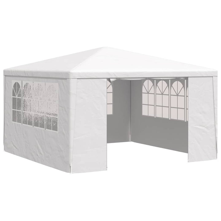 festtelt med sidevægge 4x4 m 90 g/m² hvid