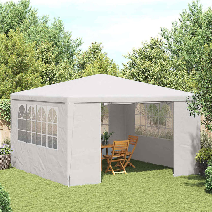 festtelt med sidevægge 4x4 m 90 g/m² hvid