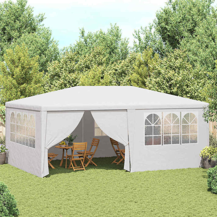 festtelt med sidevægge 4x6 m 90 g/m² hvid