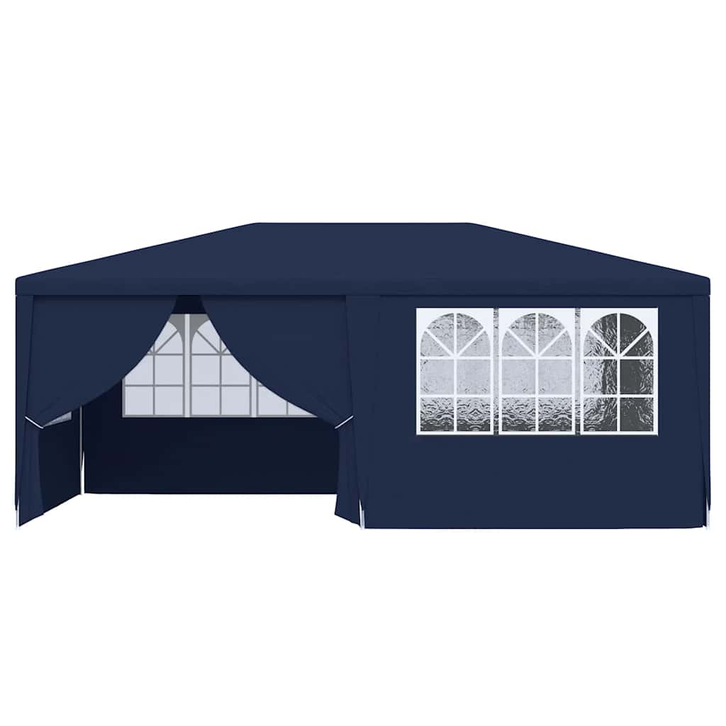 festtelt med sidevægge 4x6 m 90 g/m² blå