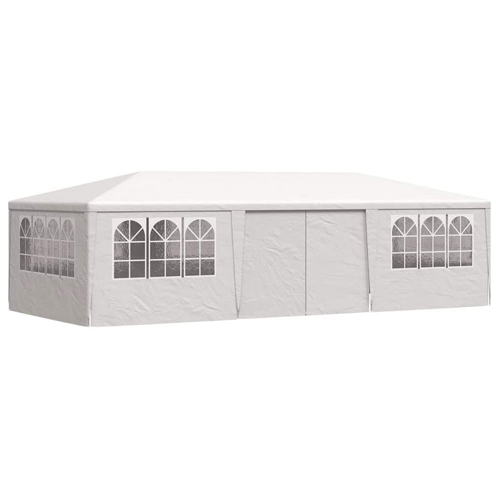festtelt med sidevægge 4x9 m 90 g/m² hvid