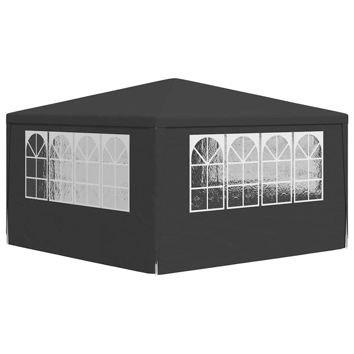 festtelt med sidevægge 4x4 m 90 g/m² antracitgrå