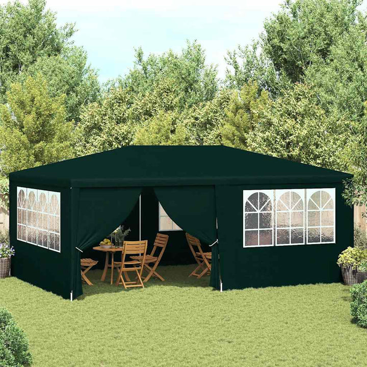 festtelt med sidevægge 4x6 m 90 g/m² grøn