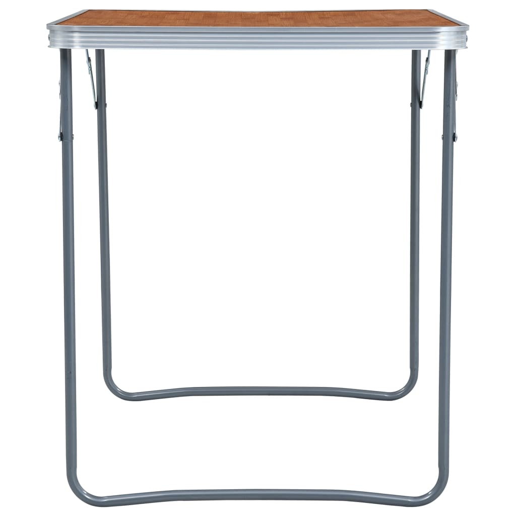 foldbart campingbord med metalstel 80 x 60 cm