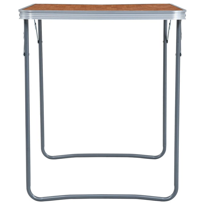 foldbart campingbord med metalstel 80 x 60 cm