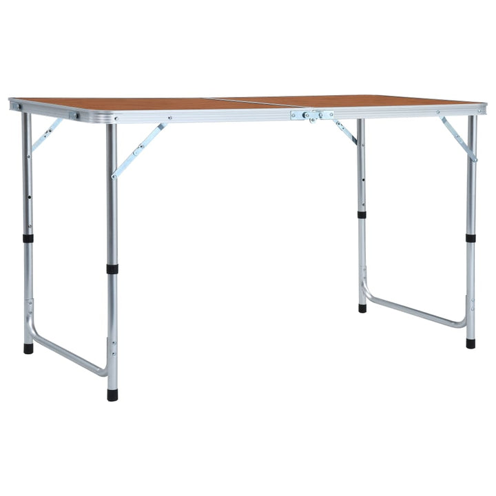foldbart campingbord aluminium 120 x 60 cm