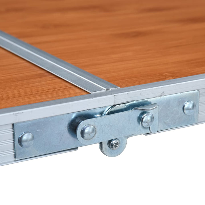 foldbart campingbord aluminium 120 x 60 cm