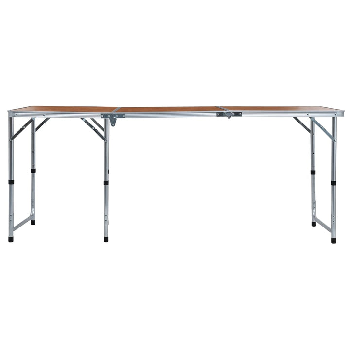 foldbart campingbord aluminium 180 x 60 cm