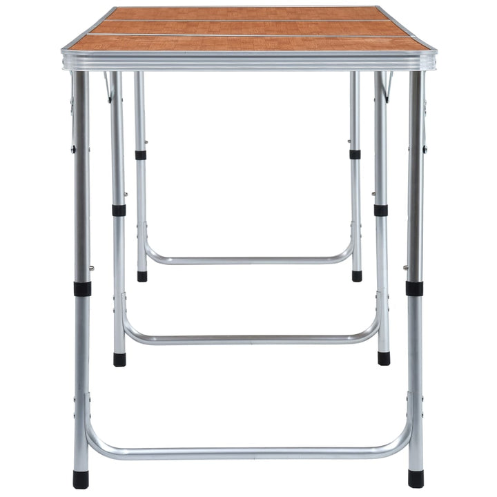 foldbart campingbord aluminium 180 x 60 cm