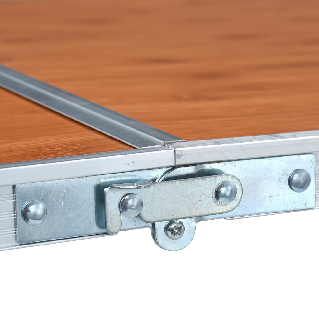 foldbart campingbord aluminium 180 x 60 cm