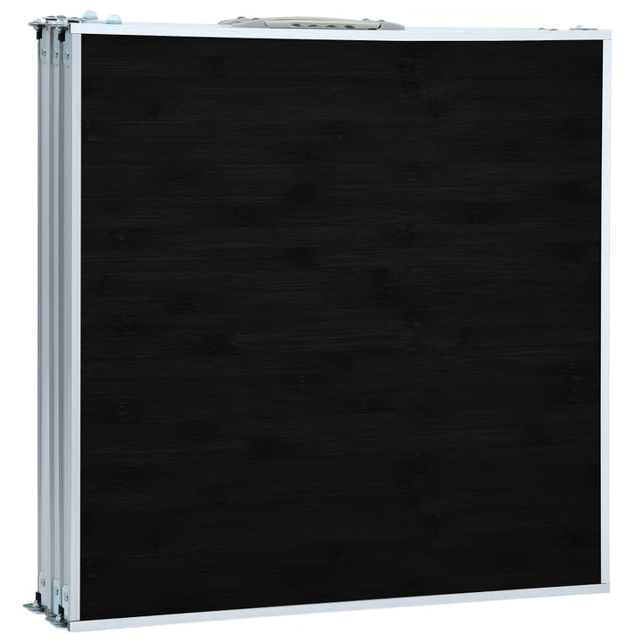 foldbart campingbord 180 x 60 cm aluminium grå