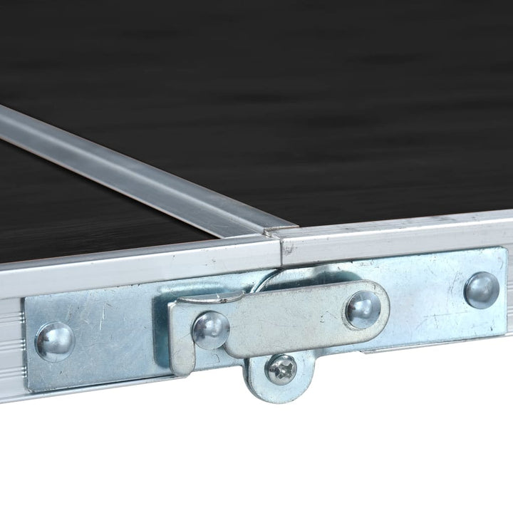 foldbart campingbord 240 x 60 cm aluminium grå