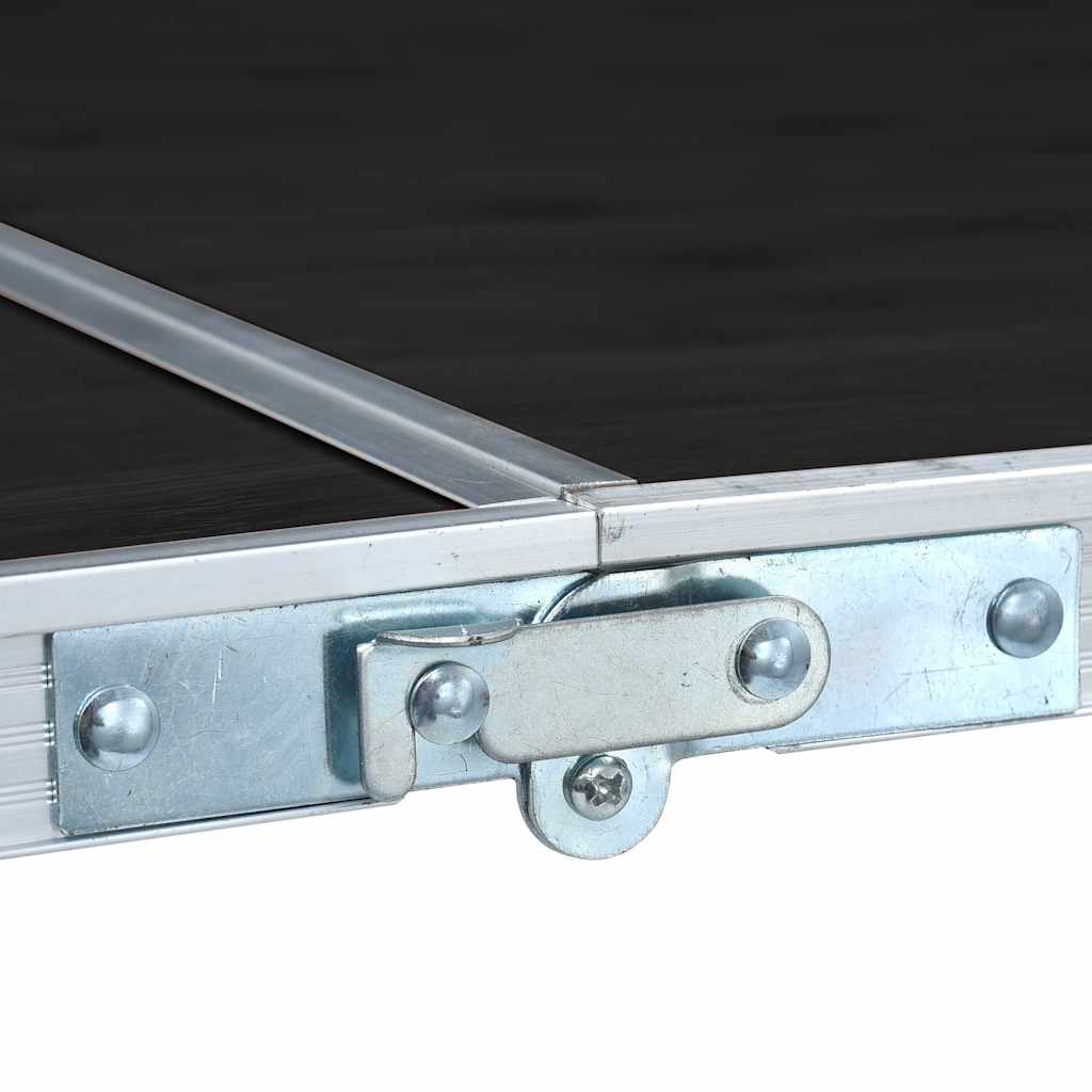 foldbart campingbord 240 x 60 cm aluminium grå