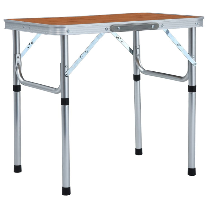 foldbart campingbord 60x45 cm aluminium