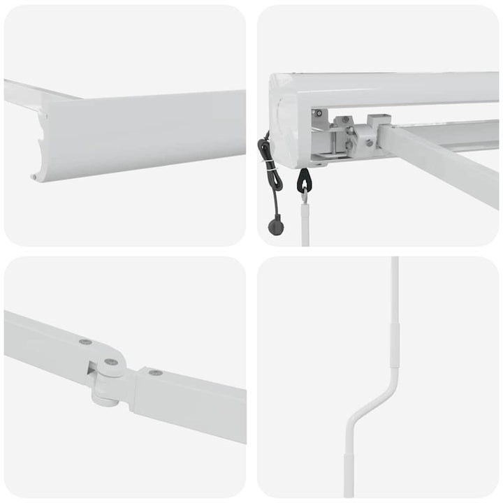 Markiseramme Hvid 450 × 300 cm Aluminium
