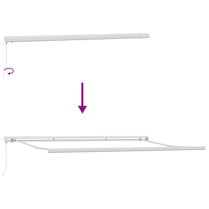 Markiseramme Hvid 500 × 300 cm Aluminium