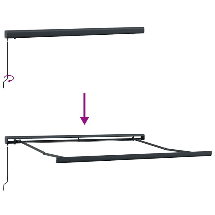 Markiseramme Antracit 300 x 250 cm Aluminium