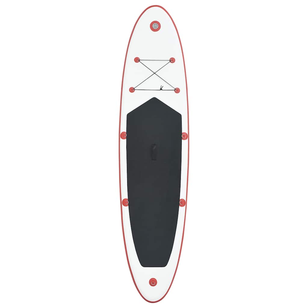 Stand Up Paddle Board-sæt SUP surfbræt oppustelig rød og hvid
