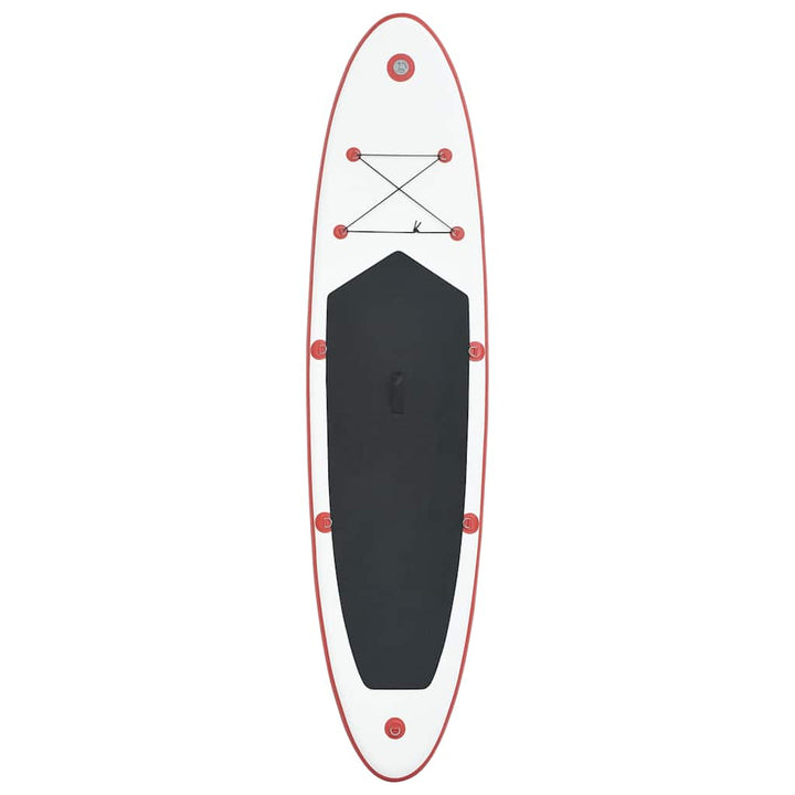 Stand Up Paddle Board-sæt SUP surfbræt oppustelig rød og hvid