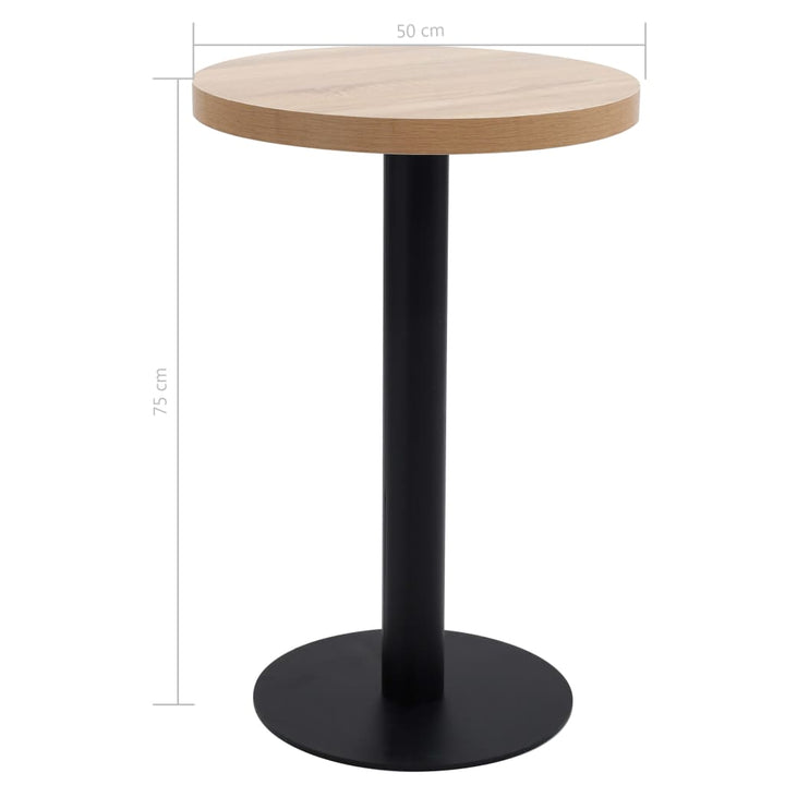 bistrobord 50 cm MDF lysebrun