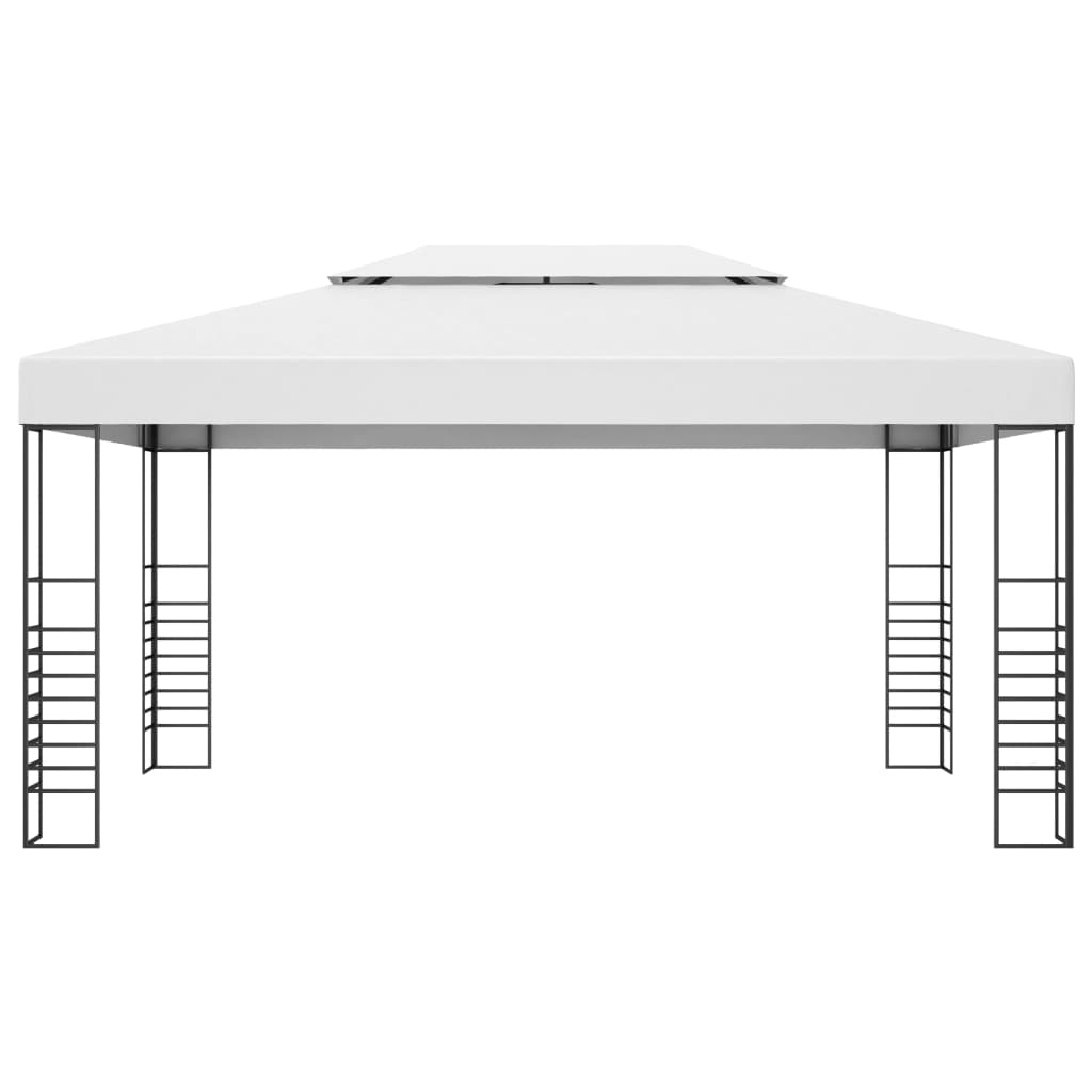 havepavillon 4x3x2,7 m pulverlakeret stål hvid