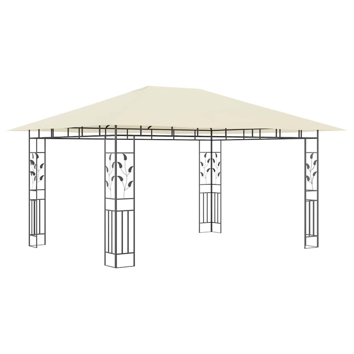 pavillon med myggenet 4x3x2,73 m 180 g/m² cremefarvet