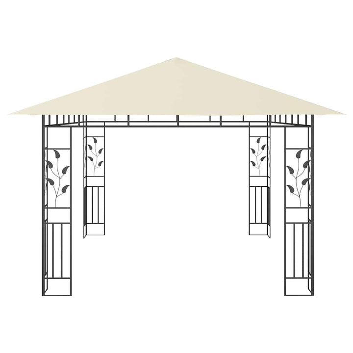 pavillon med myggenet 4x3x2,73 m 180 g/m² cremefarvet