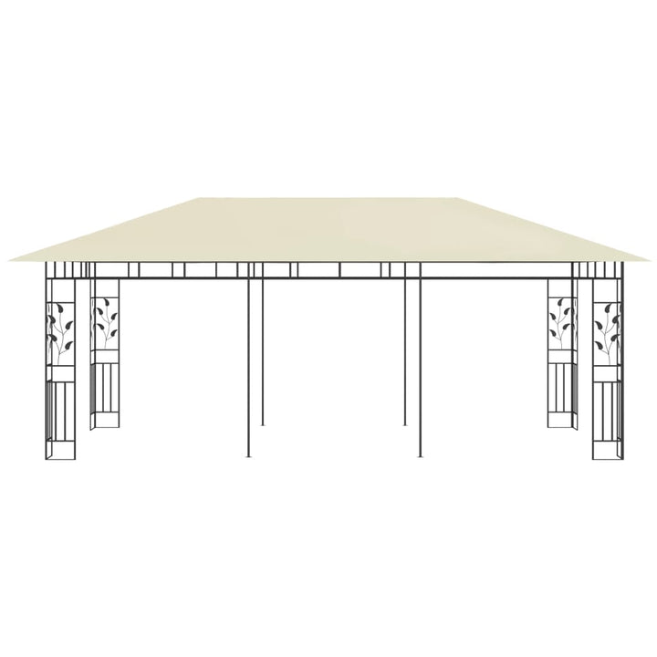 pavillon med myggenet 6x3x2,73 cm cremefarvet