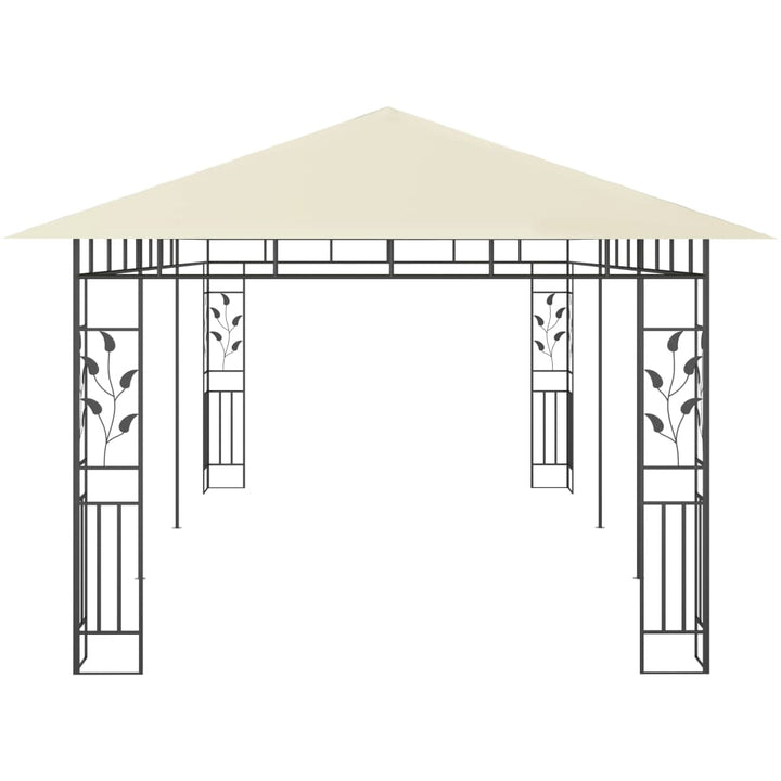 pavillon med myggenet 6x3x2,73 cm cremefarvet