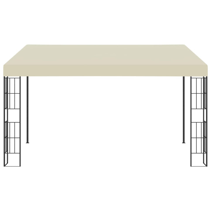 vægmonteret pavillon 3x4 m stof cremefarvet