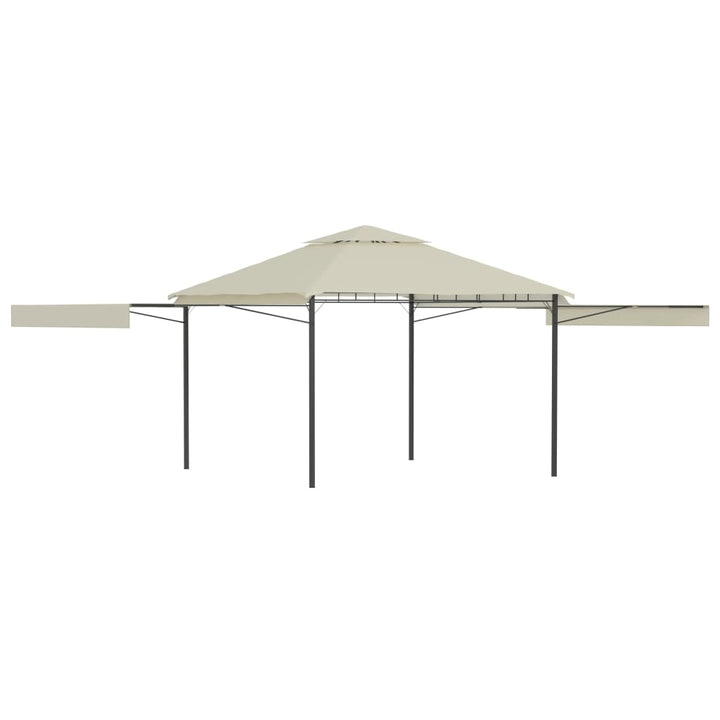 pavillon med 2 udvidelige tage 3x3x2,75 cm 180 g/m² cremefarvet