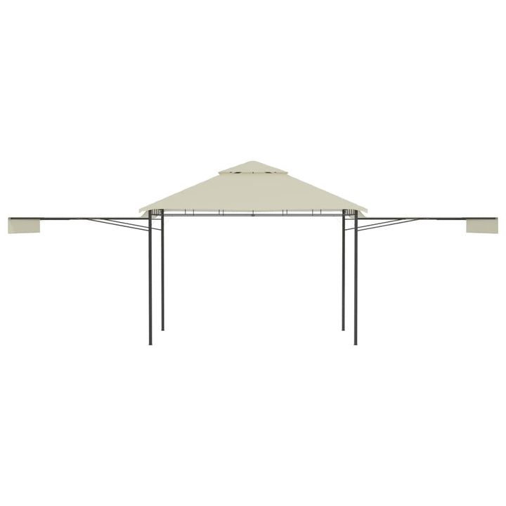 pavillon med 2 udvidelige tage 3x3x2,75 cm 180 g/m² cremefarvet