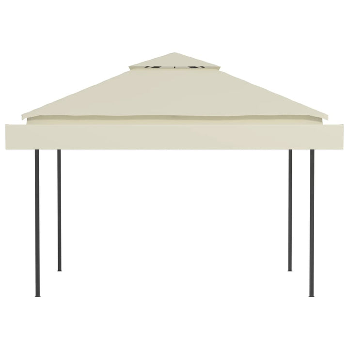 pavillon med 2 udvidelige tage 3x3x2,75 cm 180 g/m² cremefarvet