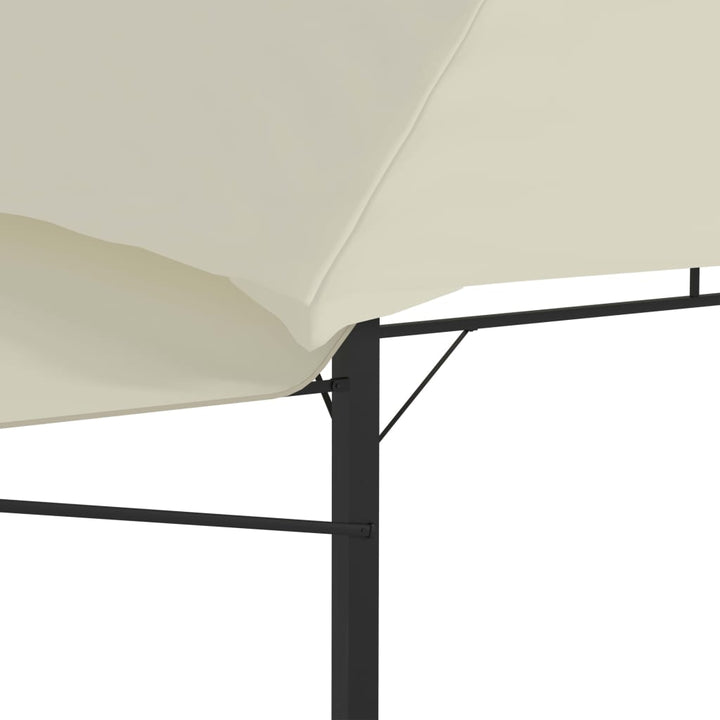 pavillon med 2 udvidelige tage 3x3x2,75 cm 180 g/m² cremefarvet