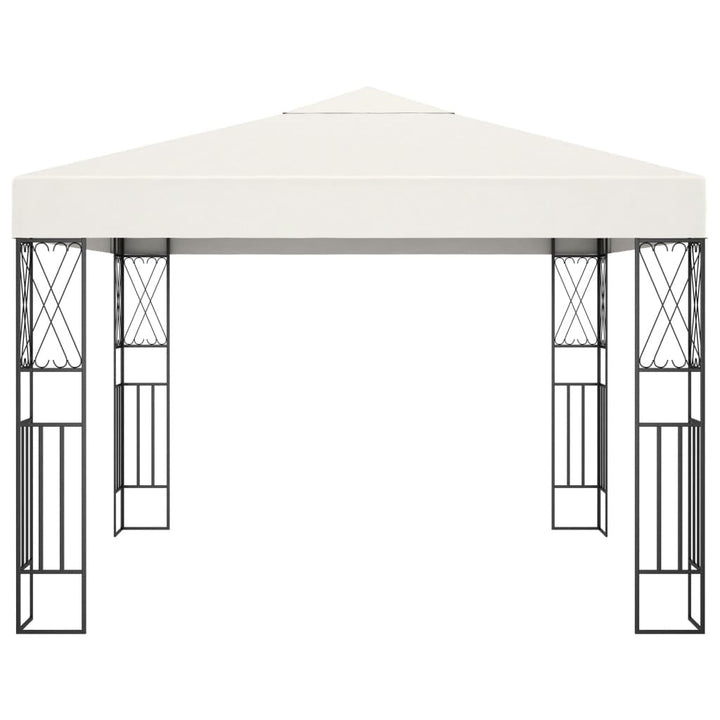 pavillon 3x3 m stof cremefarvet