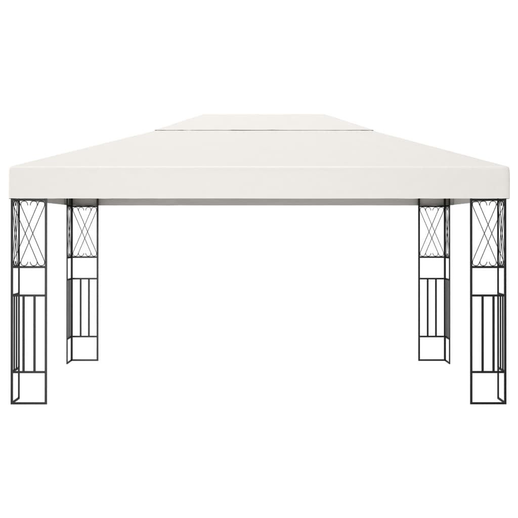 pavillon 3x4 m stof cremefarvet