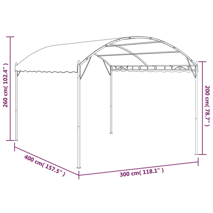 pavillon stof cremefarvet