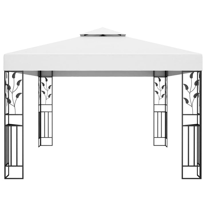 pavillon med dobbelttag 3x4 m hvid