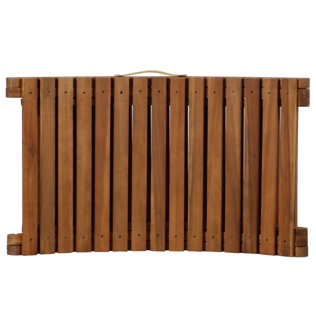 | Liggestol | med pude mørkegrå 55 x 184 x 64cm Massivt Akacietræ