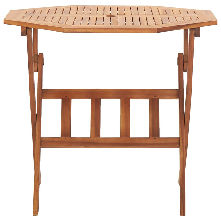 foldbart havebord 90 x 75 cm massivt akacietræ