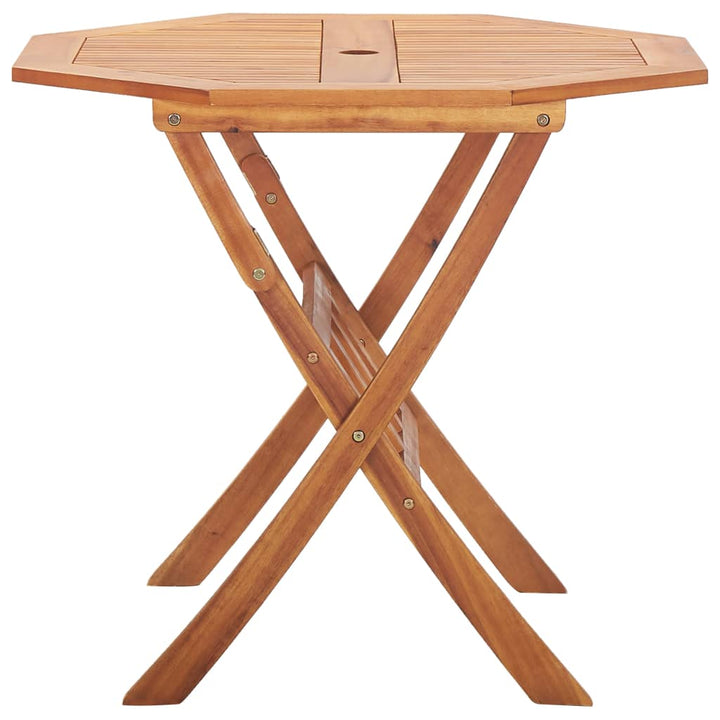 foldbart havebord 90 x 75 cm massivt akacietræ