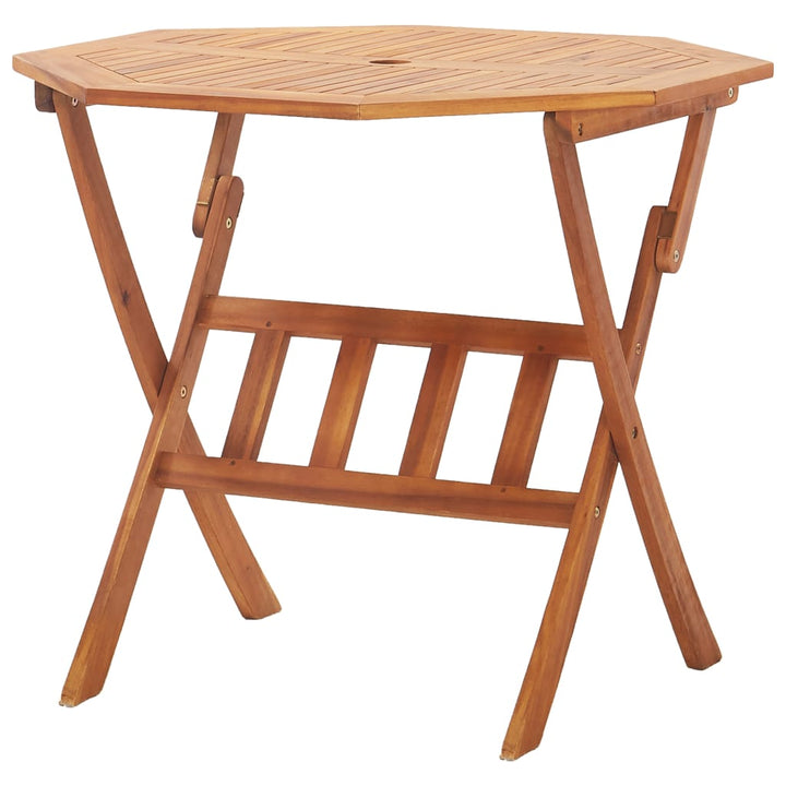 foldbart havebord 90 x 75 cm massivt akacietræ