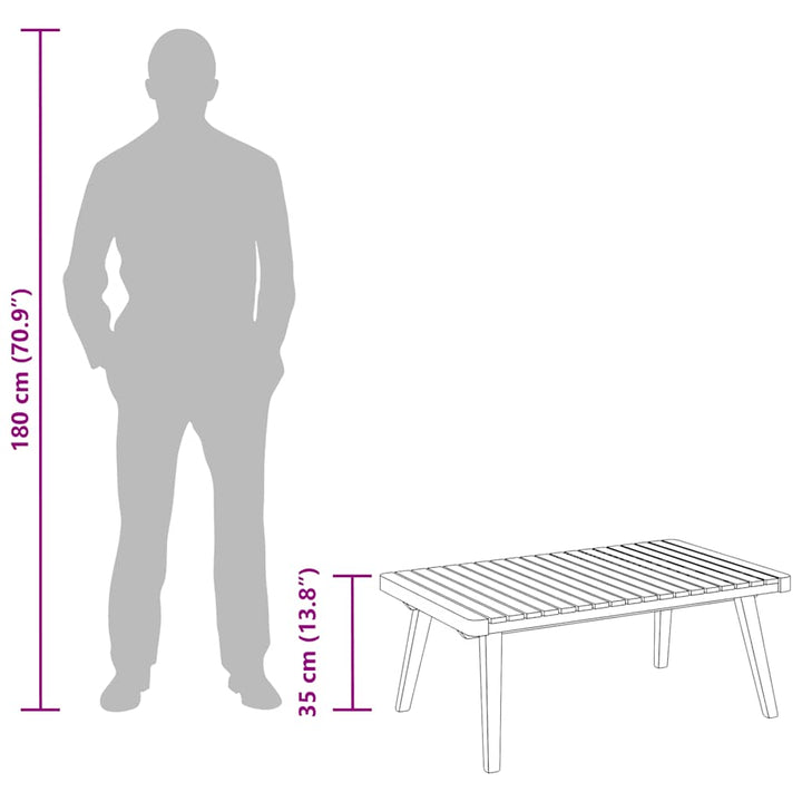 havebord 90x55x35 cm massivt akacietræ