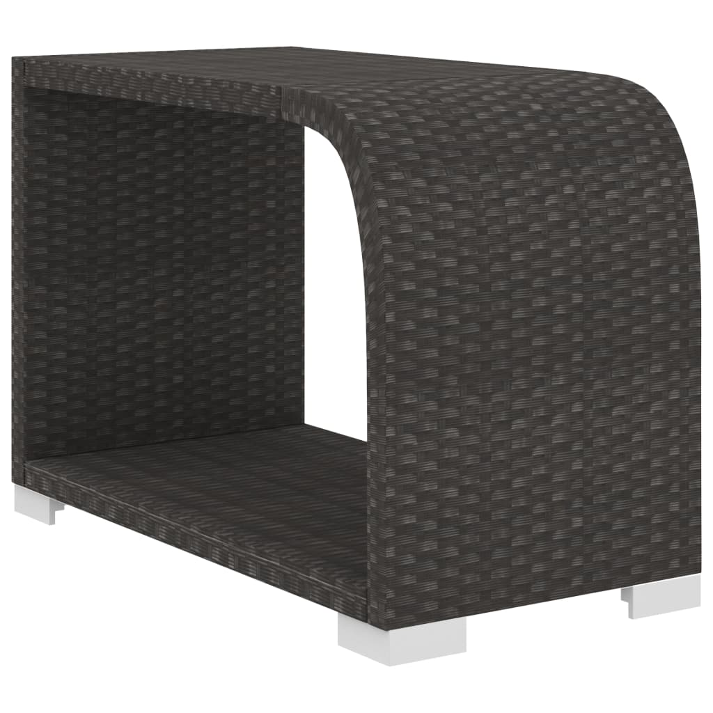loungesæt til haven 8 dele med hynder polyrattan sort