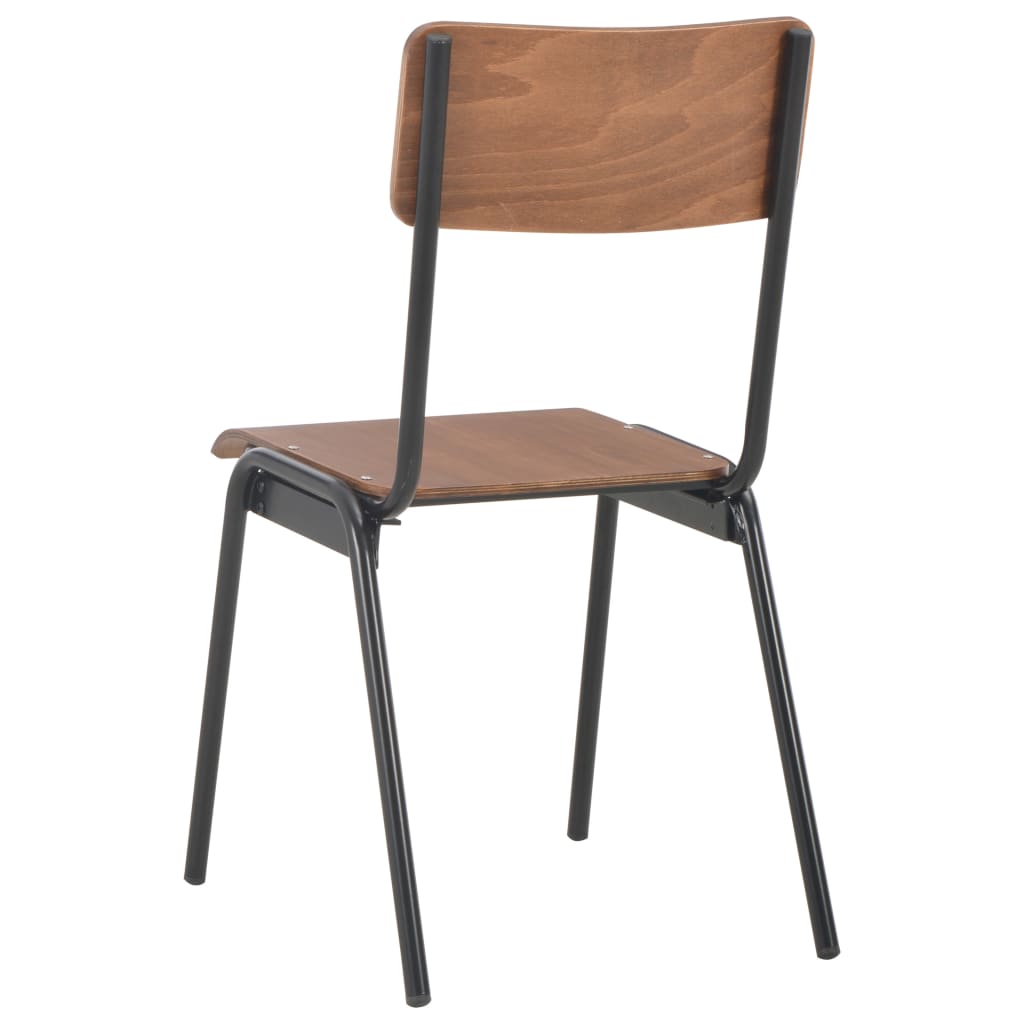 spisebordsstole 6 stk. krydsfinér brun